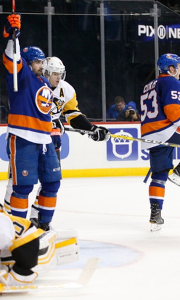 Lee scores with 27 seconds left, Islanders beat Penguins 5-3